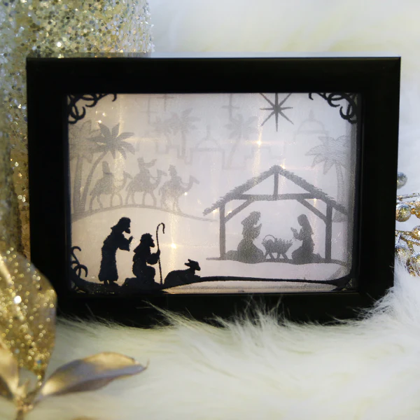 Nativity Shadowbox (Organza)