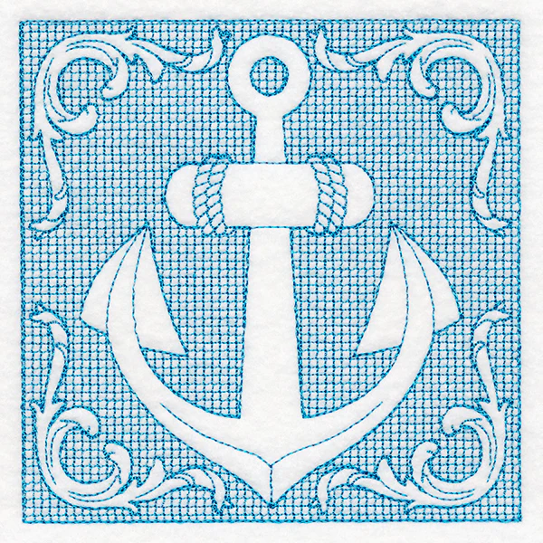 Nautical Adventures Anchor (Trapunto) - Image 4