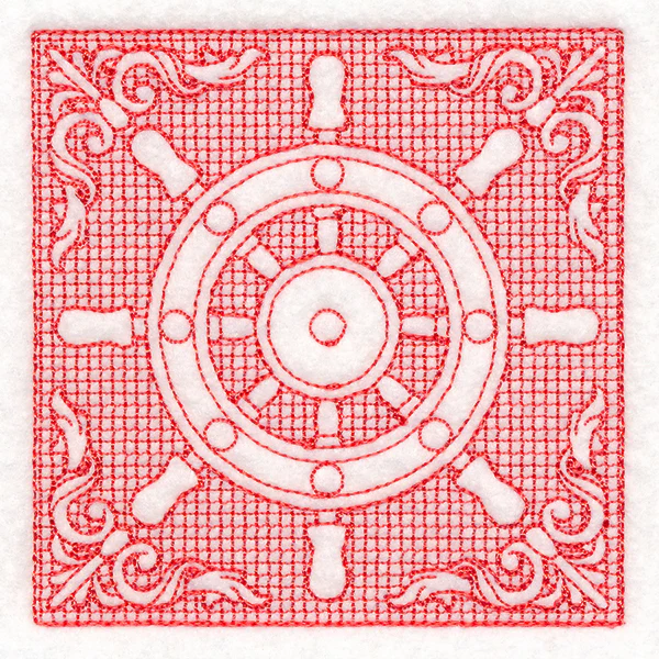 Nautical Adventures Ship's Wheel (Trapunto) - Image 5