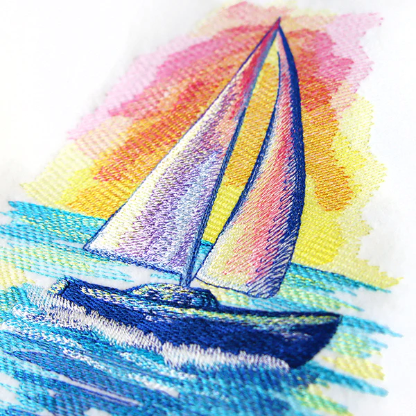 Nautical Dreams Sailboat in Watercolor - Image 2