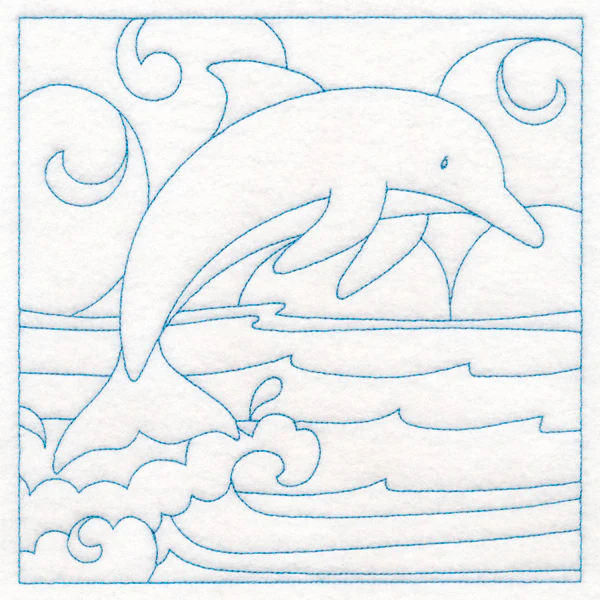 Nautical Quilting - Dolphin (Double Run) - Image 2