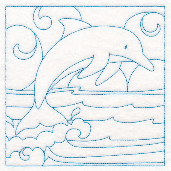 Nautical Quilting - Dolphin (Double Run) - Image 3