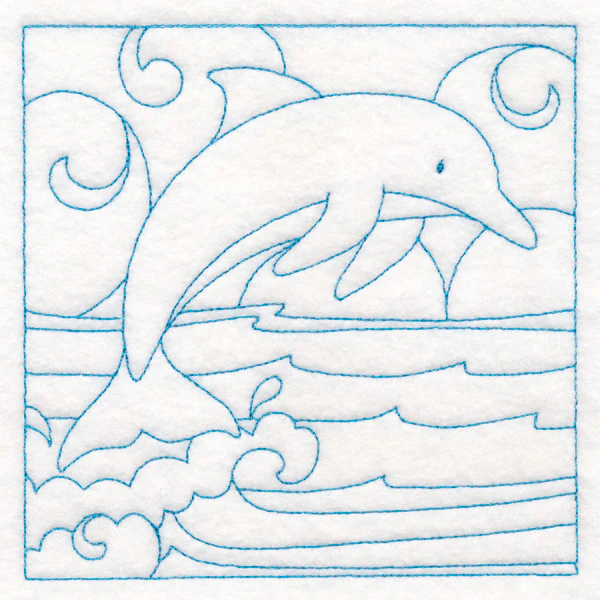 Nautical Quilting - Dolphin (Double Run) - Image 4