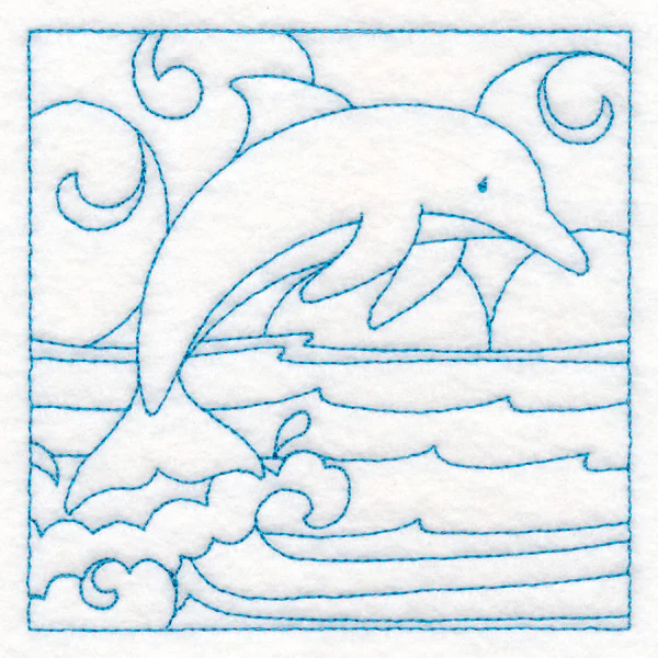 Nautical Quilting - Dolphin (Double Run) - Image 5