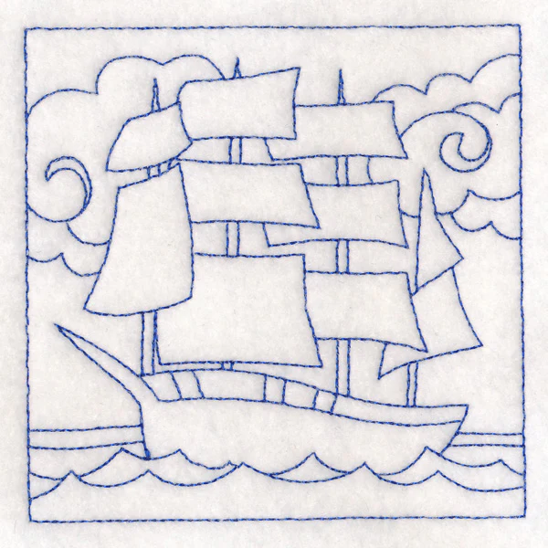 Nautical Quilting - Galleon (Double Run) - Image 5