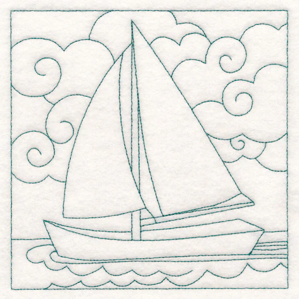 Nautical Quilting - Sailboat (Double Run) - Image 3