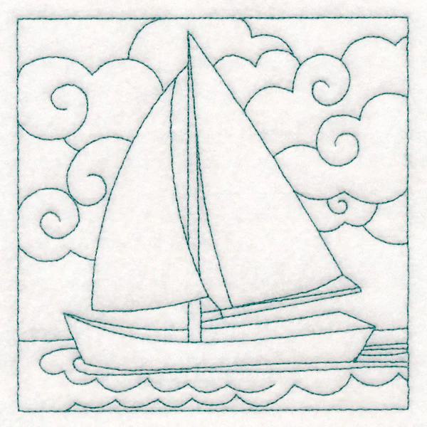 Nautical Quilting - Sailboat (Double Run) - Image 4
