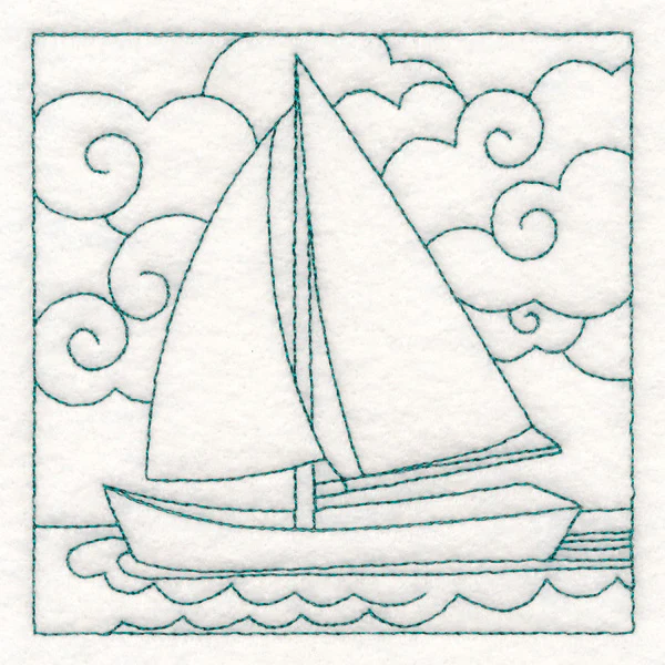 Nautical Quilting - Sailboat (Double Run) - Image 5
