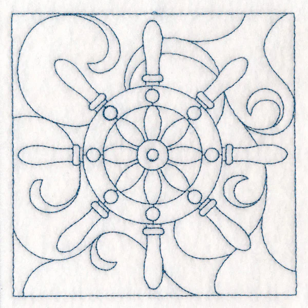 Nautical Quilting - Ship's Wheel (Double Run) - Image 4