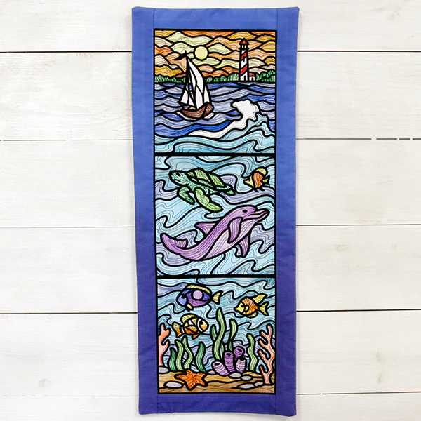 Nautical Stained Glass Square - Sailboat - Image 8