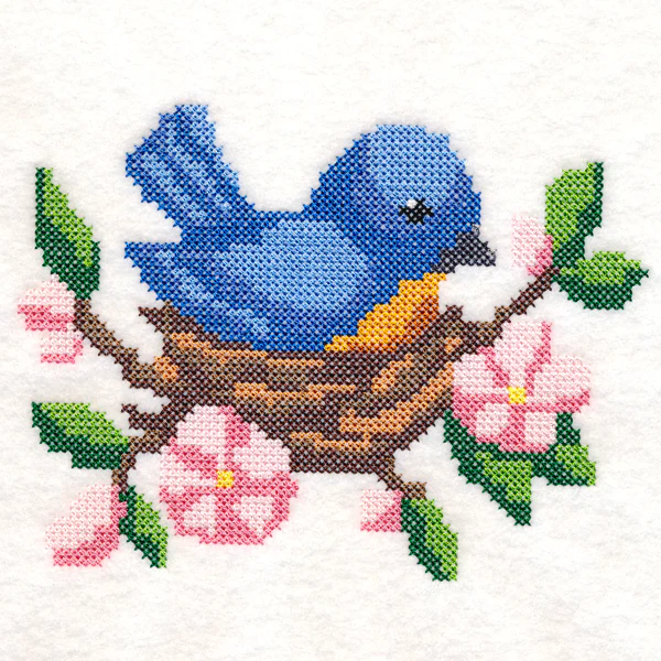 Nesting Bluebird (Cross Stitch) - Image 2
