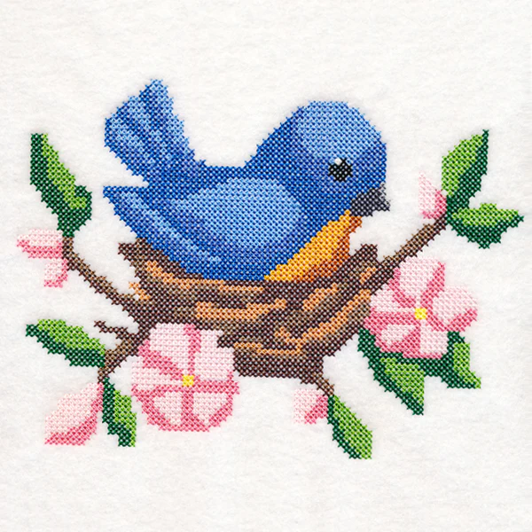 Nesting Bluebird (Cross Stitch) - Image 3