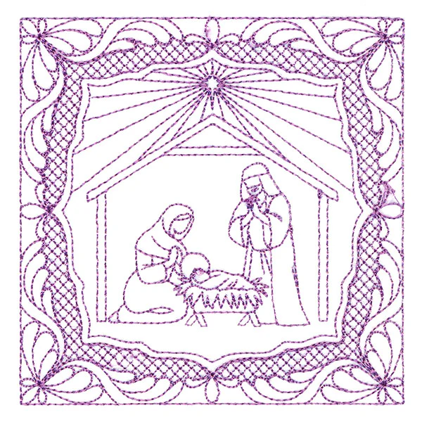 Night Divine Quilting Square - Holy Family (Double Run) - Image 5