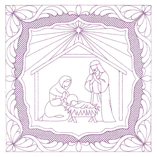 Night Divine Quilting Square - Holy Family (Double Run) - Image 6