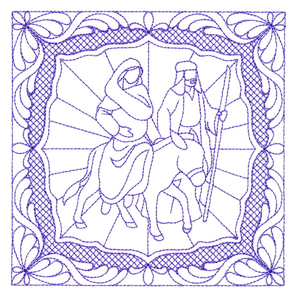 Night Divine Quilting Square - Mary and Joseph (Double Run) - Image 4
