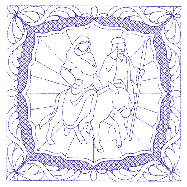 Night Divine Quilting Square - Mary and Joseph (Double Run) - Image 6