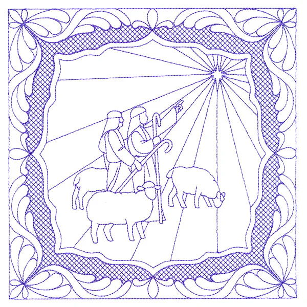 Night Divine Quilting Square - Shepherds (Double Run) - Image 2