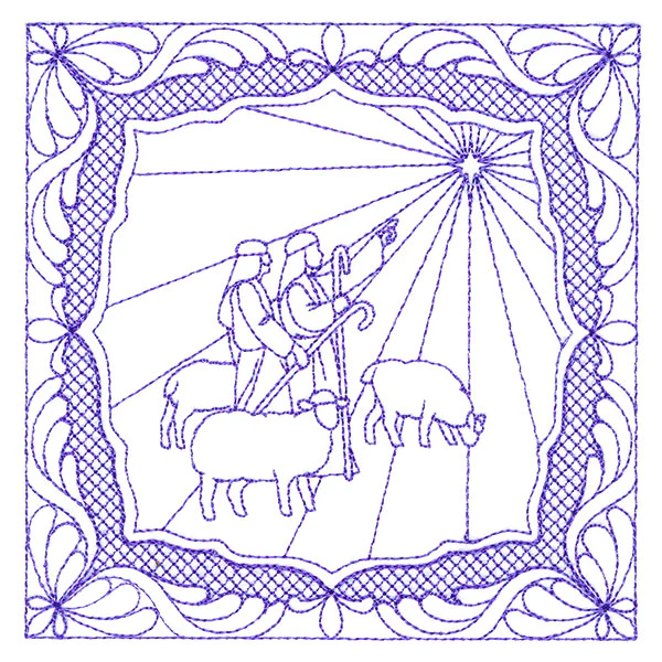Night Divine Quilting Square - Shepherds (Double Run) - Image 4