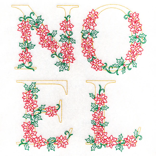 Noel in Poinsettias (Vintage)