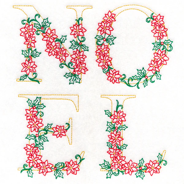 Noel in Poinsettias (Vintage) - Image 2