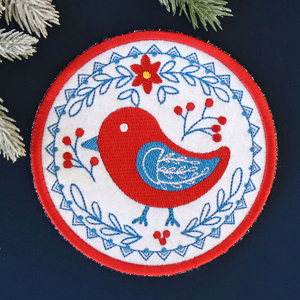 Nordic Necessities Coaster - Bird (In-the-Hoop) - Image 7