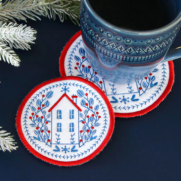 Nordic Necessities Coaster - House (In-the-Hoop) - Image 2