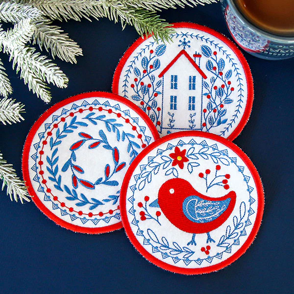 Nordic Necessities Coaster - House (In-the-Hoop) - Image 3