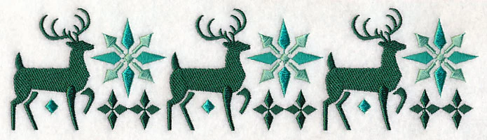 Nordic Winter Deer Border - Image 2