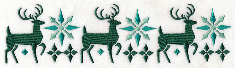 Nordic Winter Deer Border - Image 5