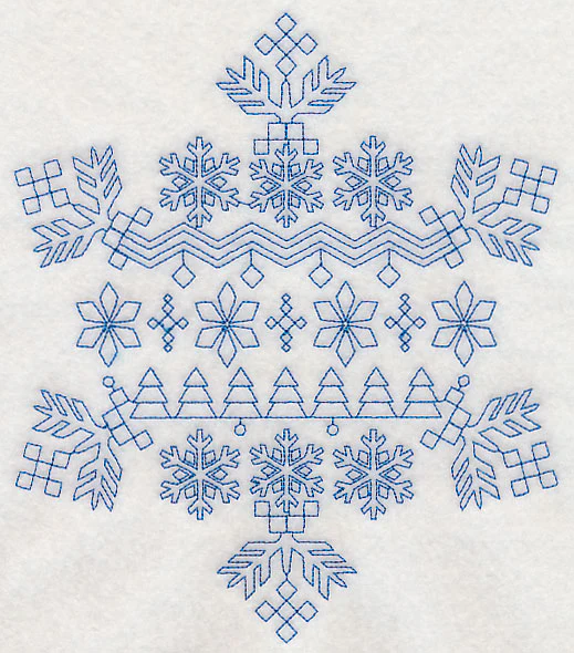 Nordic Winter Snowflake (Bluework)
