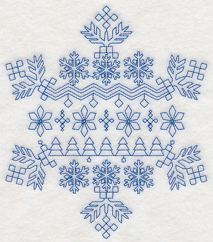 Nordic Winter Snowflake (Bluework) - Image 3