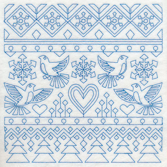 Nordic Winter Square (Bluework) - Image 5