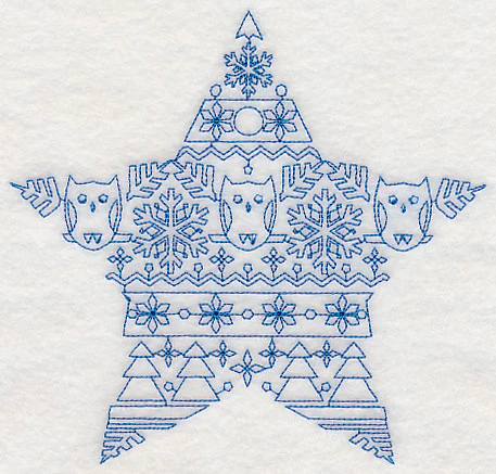 Nordic Winter Star (Bluework) - Image 3