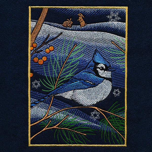 Northern Lights Blue Jays Panel Scene - Bottom Left - Image 6