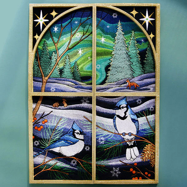 Northern Lights Blue Jays Panel Scene - Bottom Right - Image 20