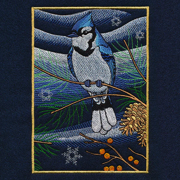 Northern Lights Blue Jays Panel Scene - Bottom Right - Image 6