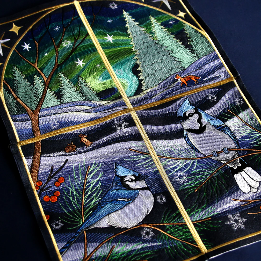Northern Lights Blue Jays Panel Scene - Bottom Right - Image 8