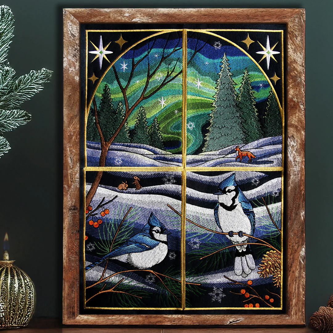 Northern Lights Blue Jays Panel Scene - Bottom Right - Image 9