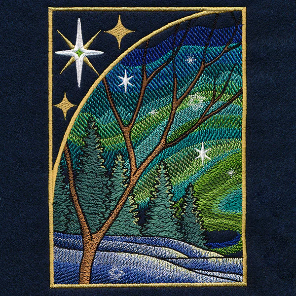 Northern Lights Blue Jays Panel Scene - Upper Left - Image 10