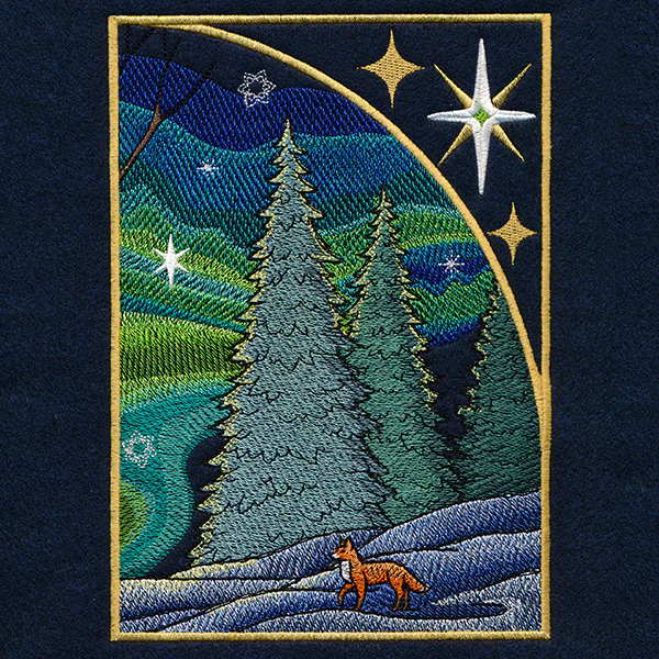 Northern Lights Blue Jays Panel Scene - Upper Right - Image 4
