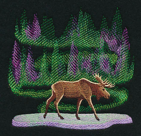 Northern Lights Moose - Image 2
