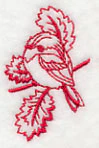 Northwoods Chickadee (Redwork) - Image 2