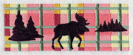 Northwoods Plaid Moose Border - Image 2