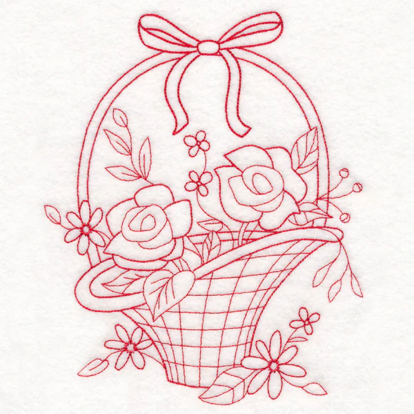Nostalgic Nature - Basket (Redwork)