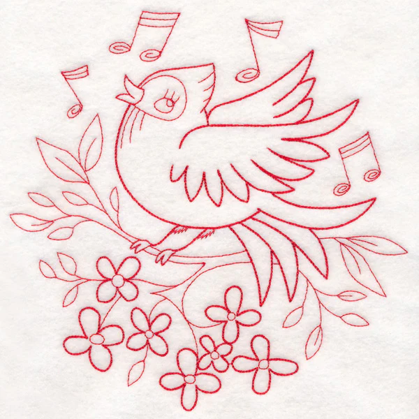 Nostalgic Nature - Songbird (Redwork)