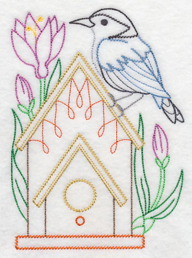 Nuthatch and Colchiums (Vintage) - Image 2
