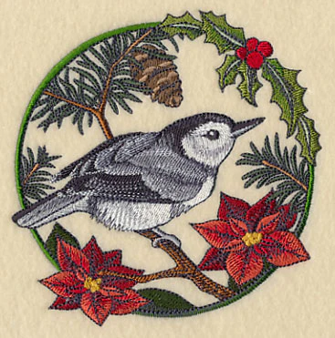 Nuthatch in Christmas Blooms - Image 4