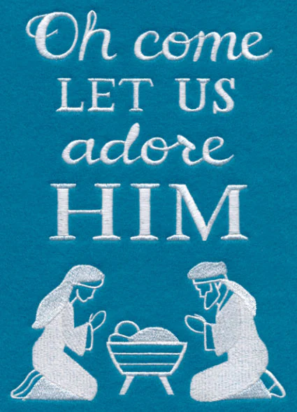 O Come Let Us Adore Him (Whitework) - Image 2