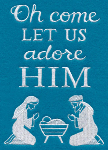 O Come Let Us Adore Him (Whitework) - Image 3