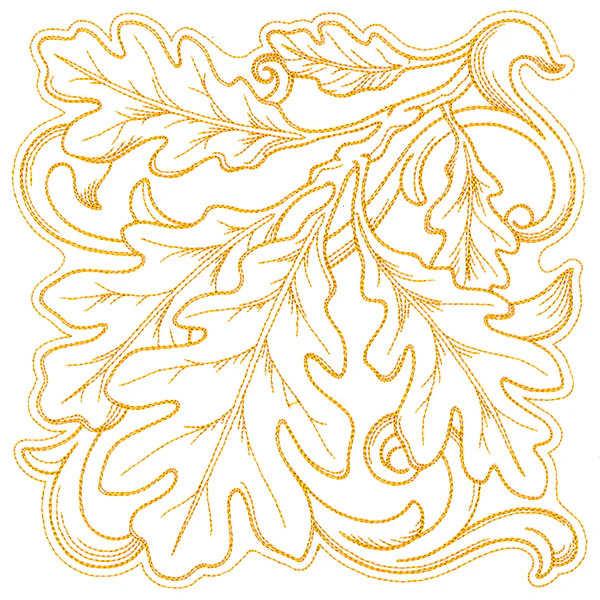 Oak Leaves in Autumn Square - Image 3